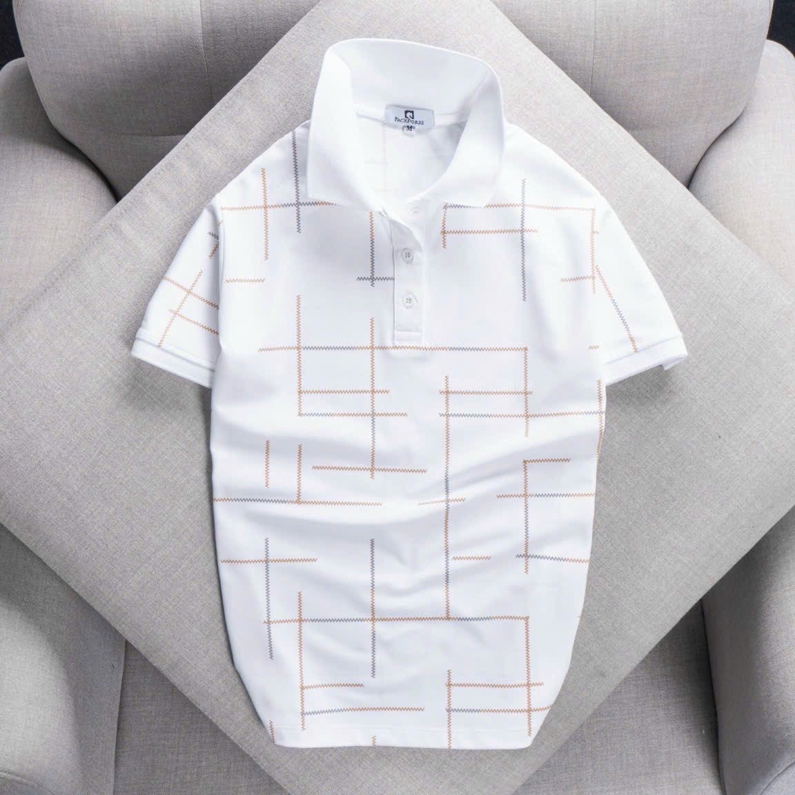 Hình ảnh Áo thun polo nam, áo thun cá sấu nam hoạ tiết caro có cổ bẻ trẻ trung niên big size 3xl CB18