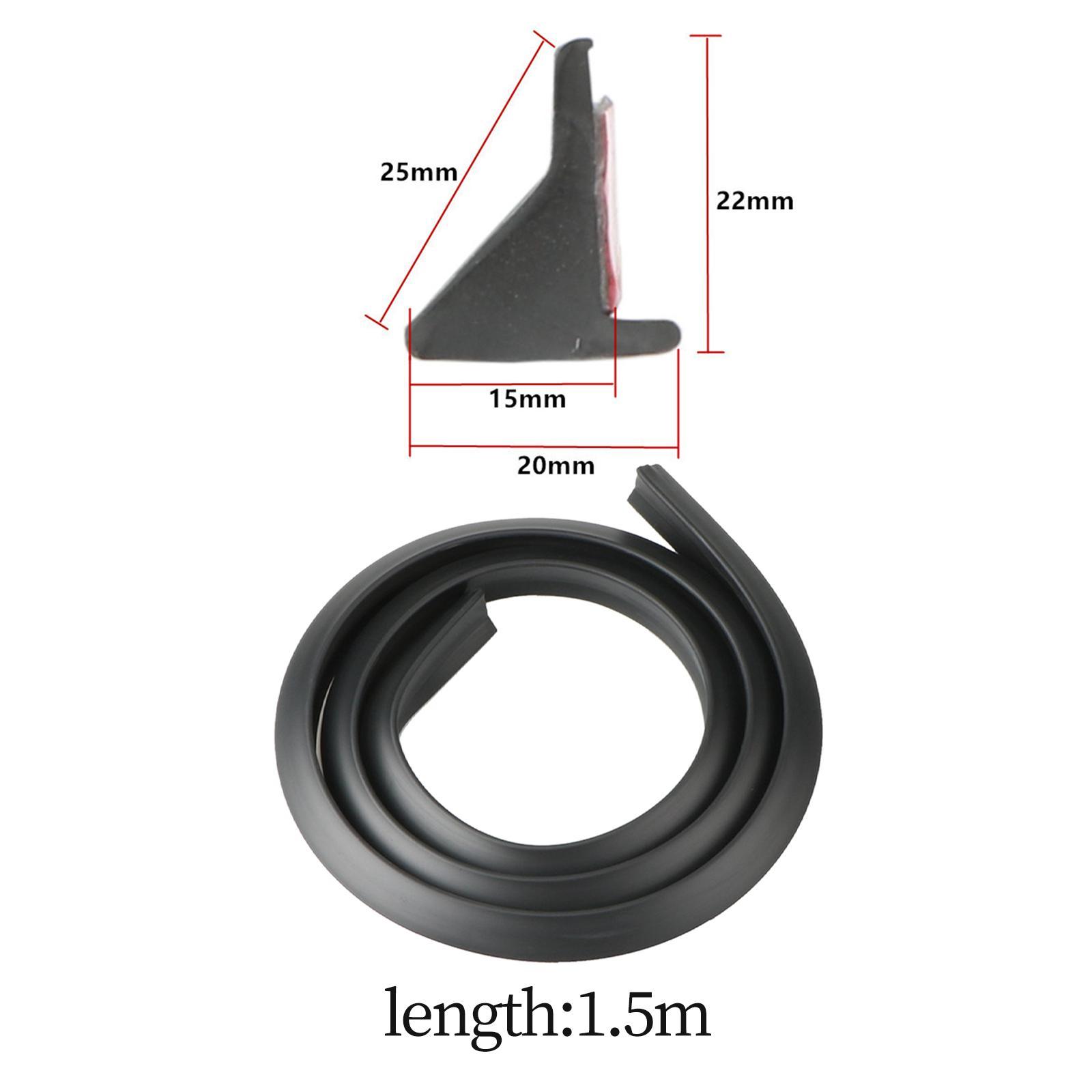 Car Wheel Extension 1.5M Rubber Material Automotive Accessory Black