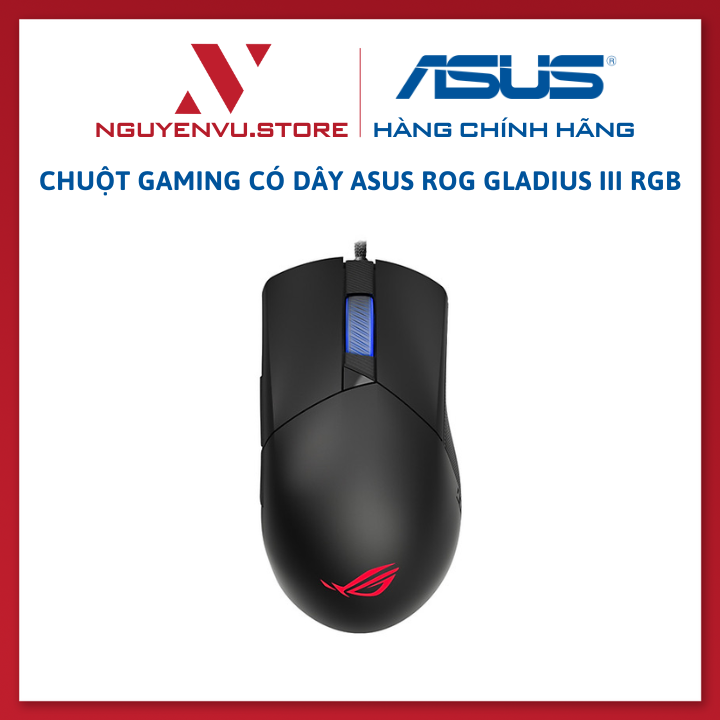 Chuột Gaming có dây Asus ROG Gladius III RGB - Hàng Chính Hãng