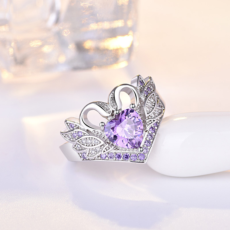 Nhẫn vương miện thiên nga bạc 925