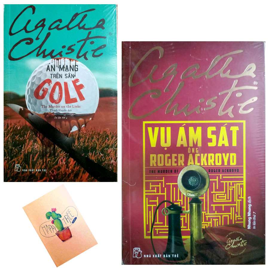 Combo Agatha Christie : Án Mạng Trên Sân Golf và Vụ Ám Sát Ông Roger Ackroyd ( Tặng Kèm Sổ Tay Xương Rồng)