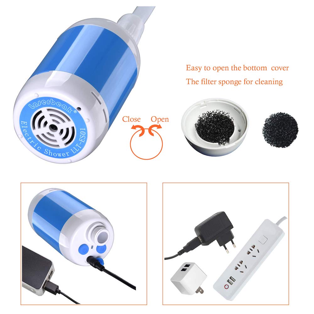 Bộ vòi hoa sen di động Tắm Gội du lịch Rửa Xe, Tưới Cây tiện dụng