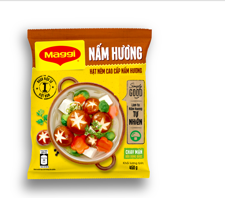 Hạt nêm cao cấp MAGGI vị Nấm Hương gói 450g