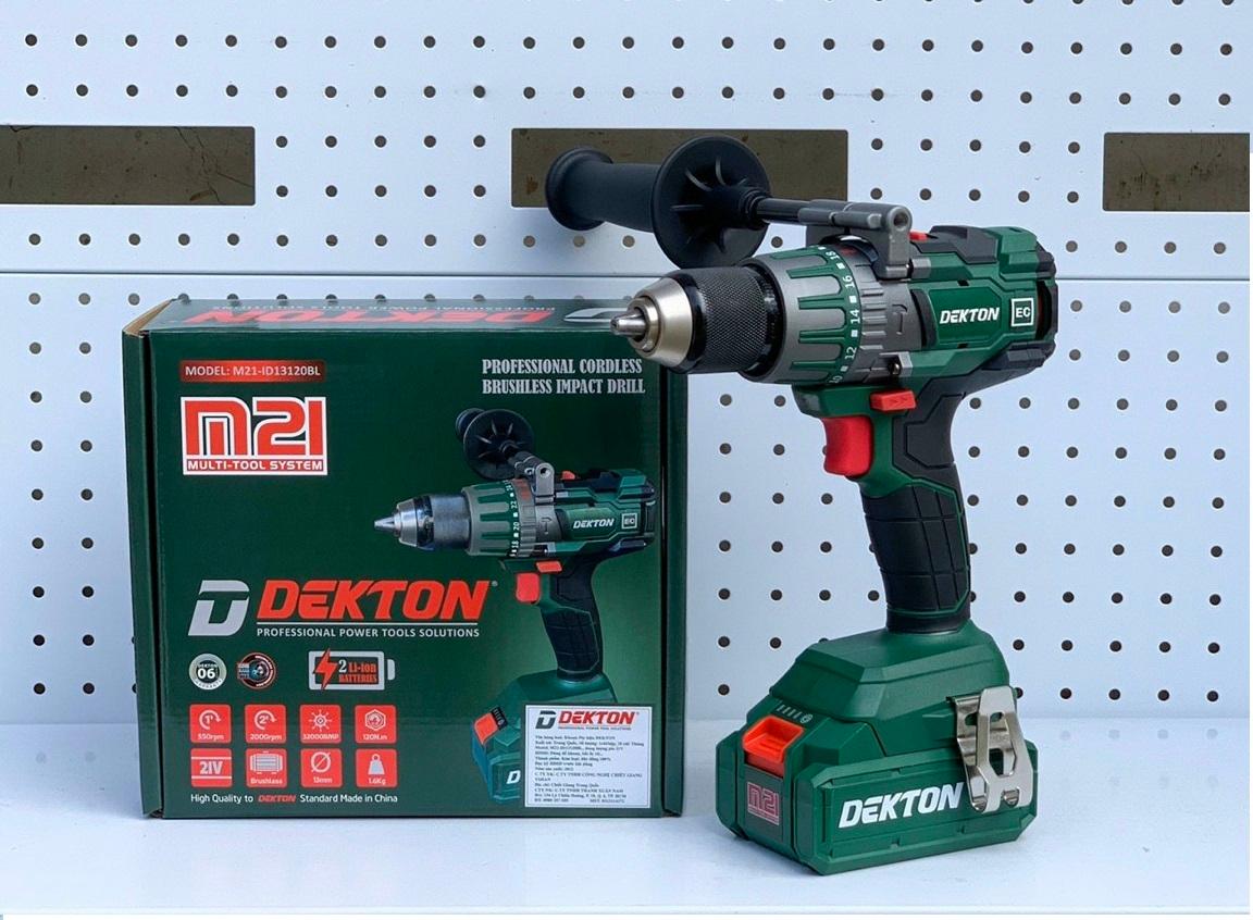 MÁY KHOAN 3 CHỨC NĂNG DÙNG PIN 21V DEKTON M21-ID13120BL - HÀNG CHÍNH HÃNG