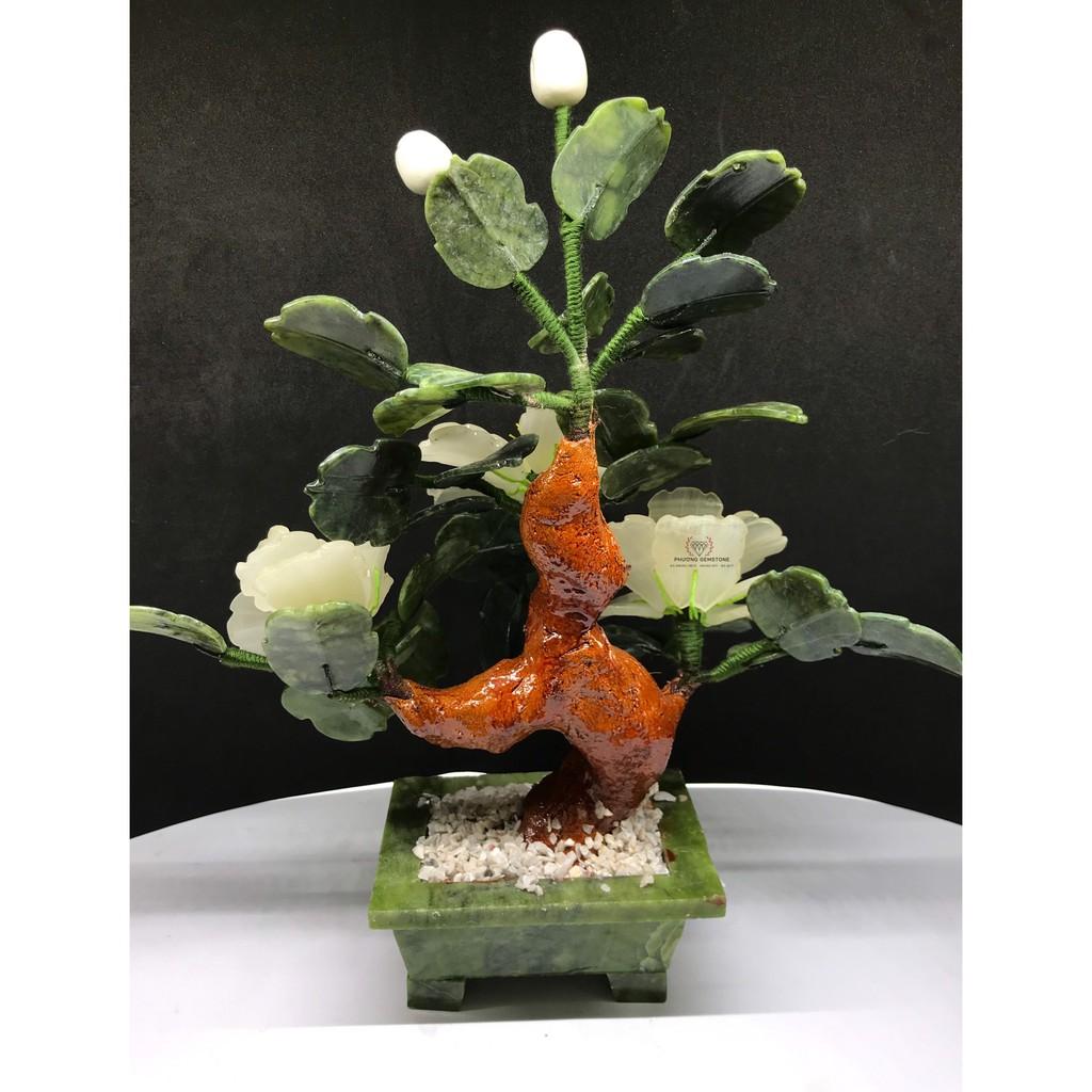 Cây Hoa Mẫu Đơn Phong Thủy Đá Mã Não Cao 30 Cm - Cây Phong Thủy Được Yêu Thích Nhất - Cơ Sở Điêu Khắc Đá Vũ Hồng