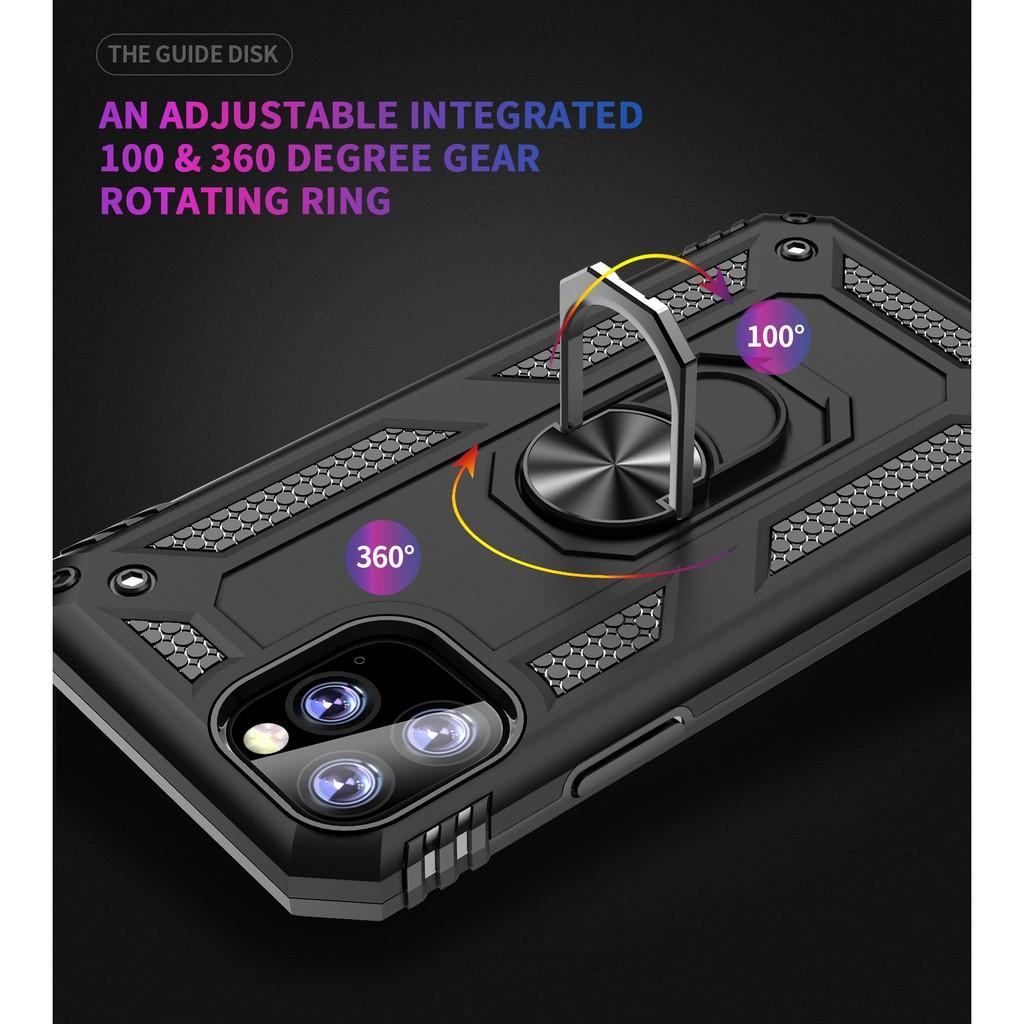 Ốp lưng cho iPhone 11 Pro chống sốc 2 lớp kèm nhẫn xoay làm giá đỡ