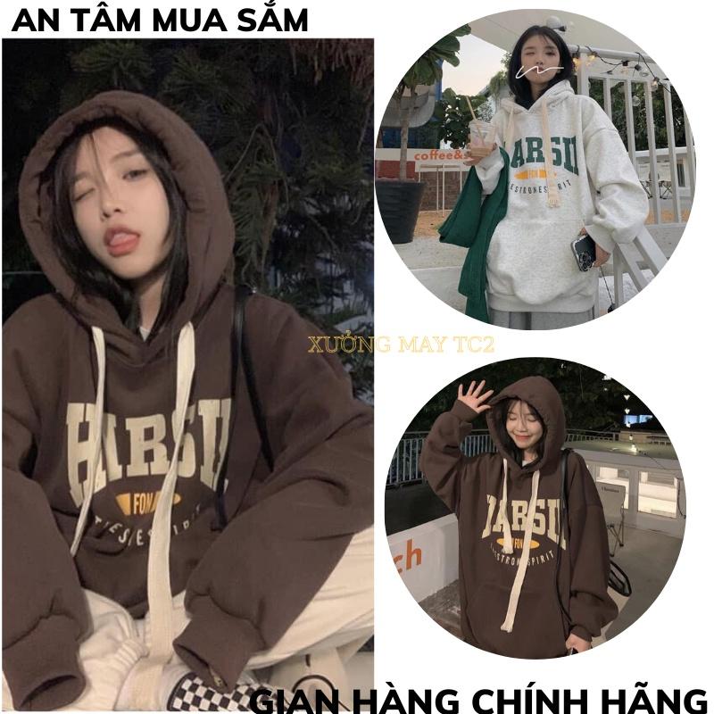 Áo hoodie nam nữ,Áo sweater nỉ nam nữ from rộng Unisex chất nỉ ngoại siêu dày dặn in 2 mầu XƯỞNGMAYTC2