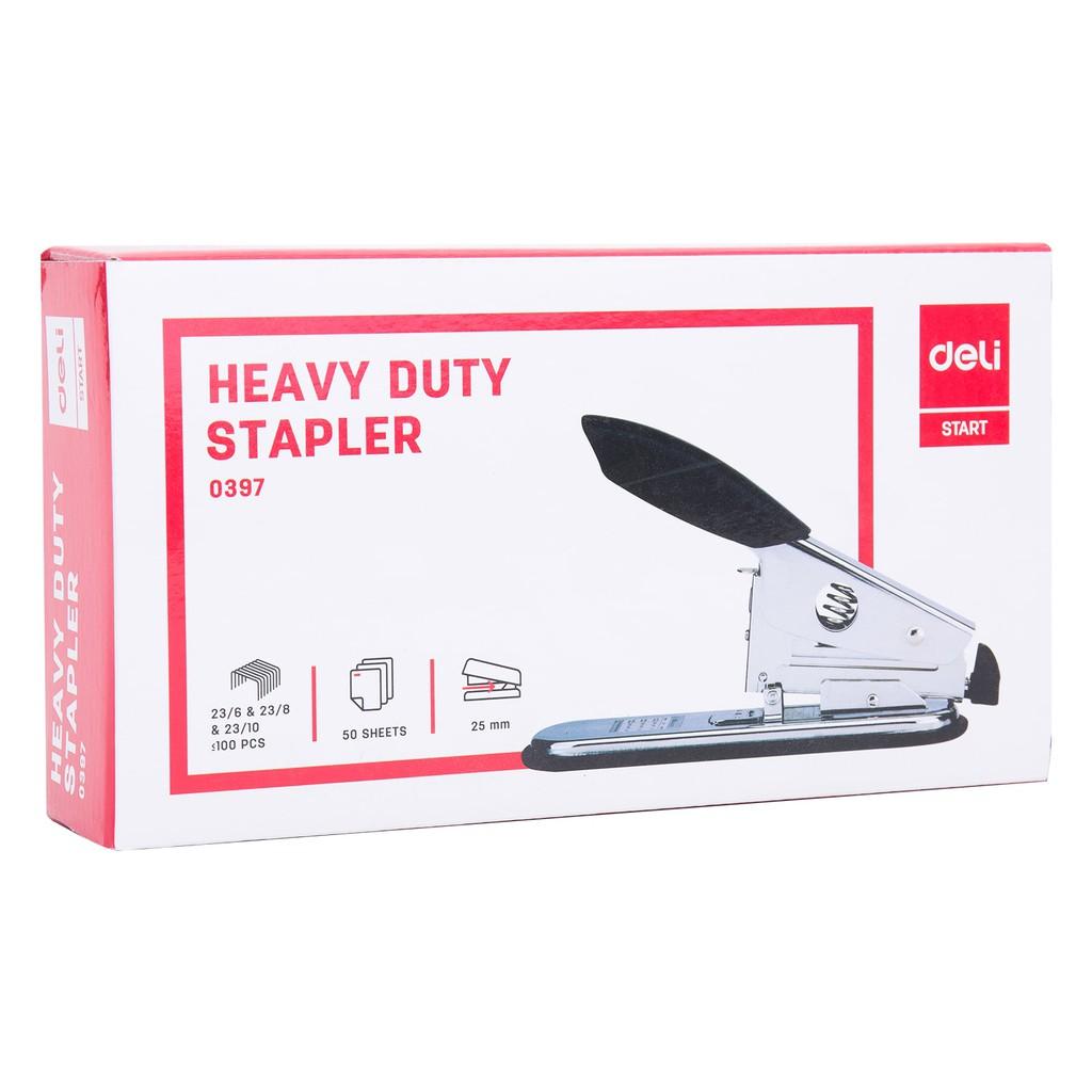 Dập ghim đại Deli, cỡ lớn 50 trang, Đen - 1 cái E0397