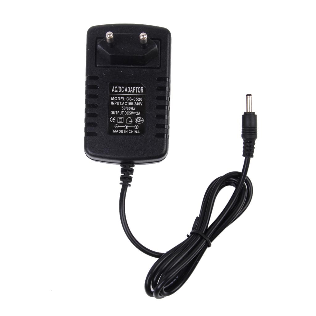 EU Plug AC 100-240V to DC 5V 2A Power Supply Charger Converter Adapter 3.5mm