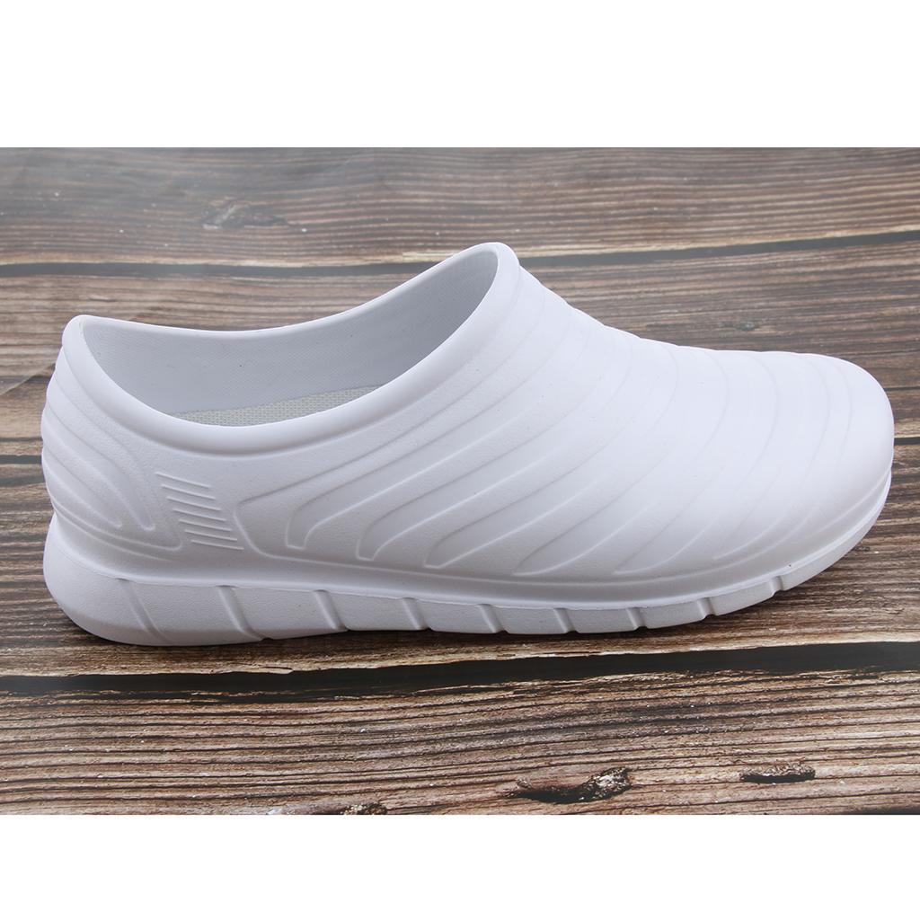 Unisex Non Slip Chef Clog Oil Water Resistant Work Lightweight Shoe White 37