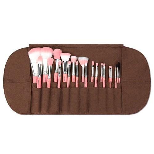 Bộ Cọ Trang Điểm Bdellium PINK BAMBU DELUXE 22PC. BRUSH SET WITH ROLL-UP POUCH