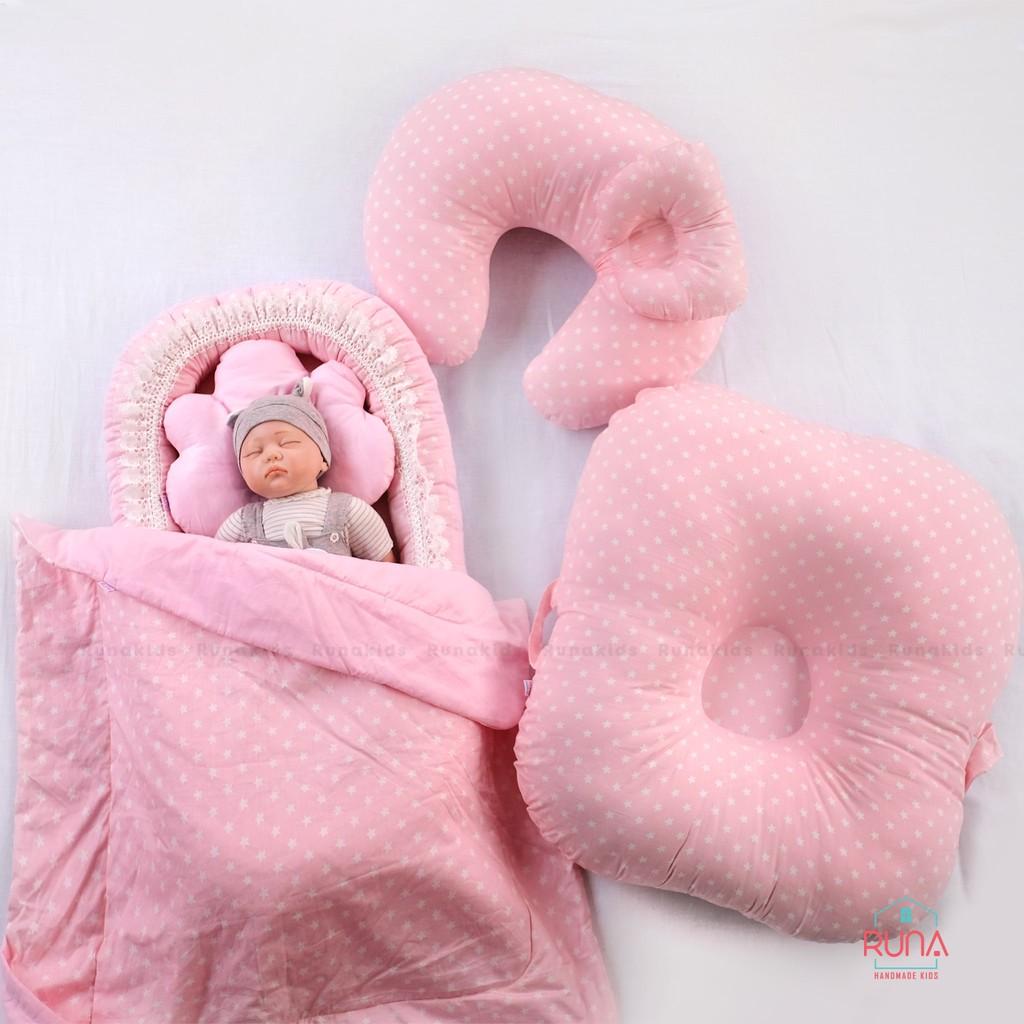 Combo nôi, chống trào ngược & phụ kiện khác cho trẻ sơ sinh RUNA KIDS chất liệu Cotton cao cấp mềm mịn, an toàn cho bé