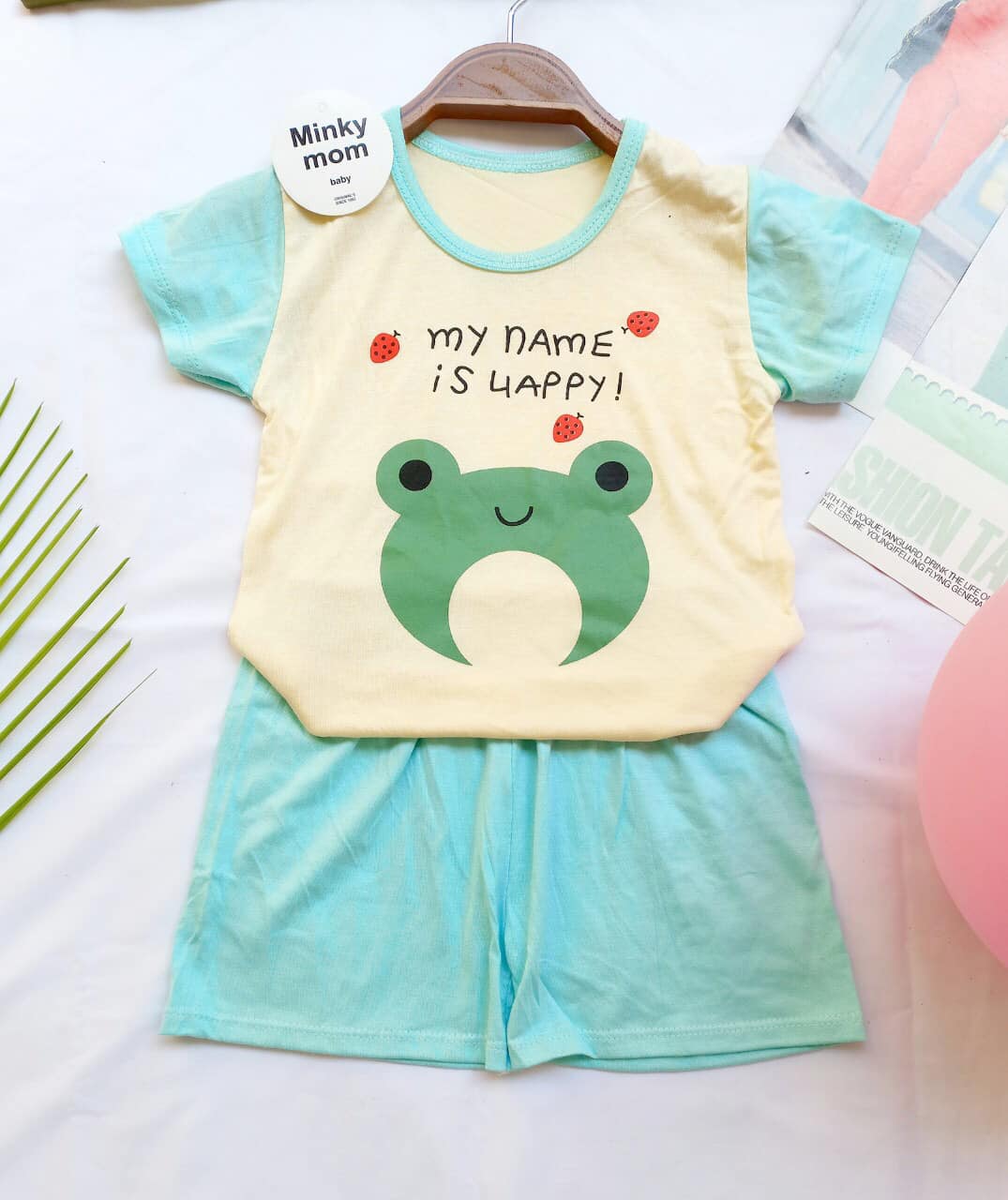 Set bộ Thun lạnh Minky Mom cao cấp cho bé (tặng kèm 1 áo hoặc quần coton cùng size)