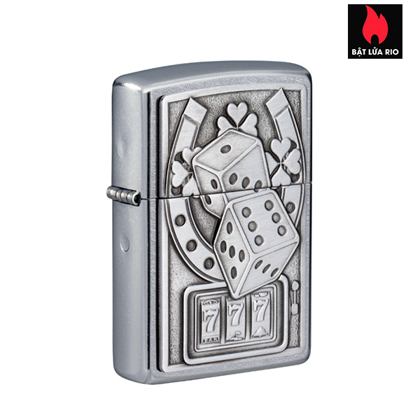 Bật Lửa Zippo 49294 – Zippo Lucky Seven Emblem Street Chrome