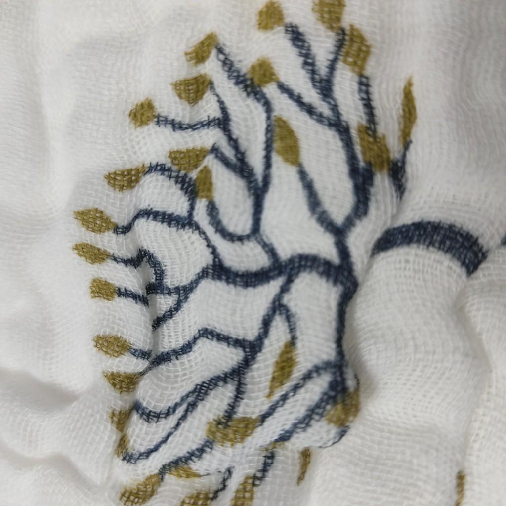 khăn cotton nhăn 6 lớp bồng bềnh khổ 90cm