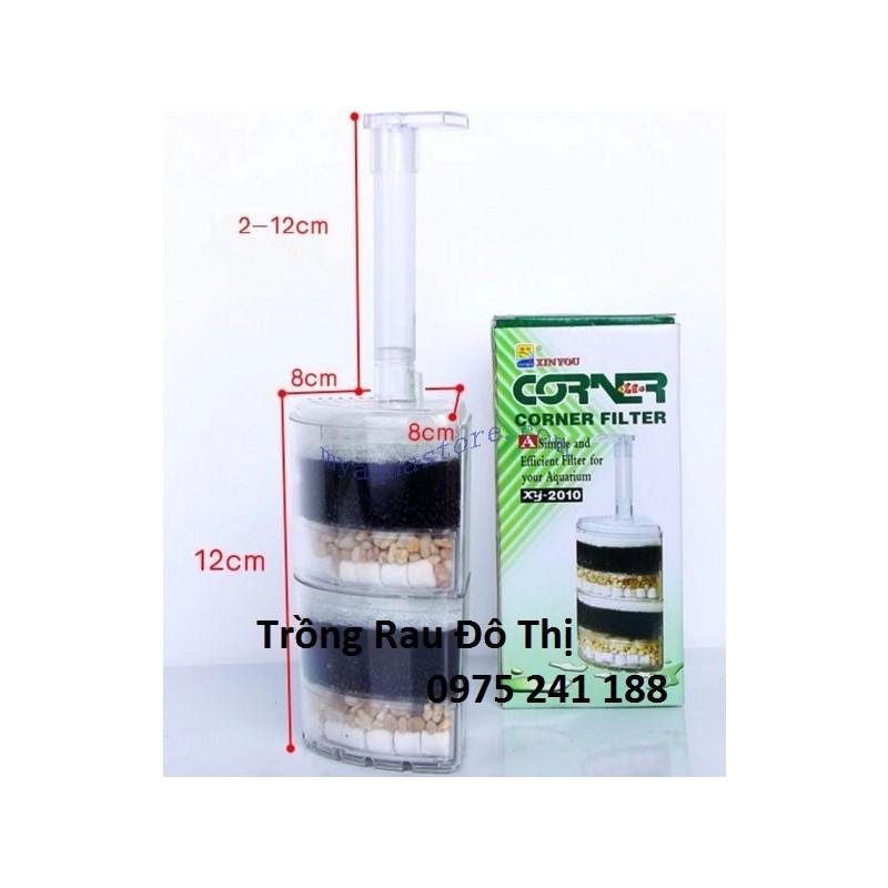 Lọc sủi vi sinh cao cấp XY-2010 để góc bể thủy sinh