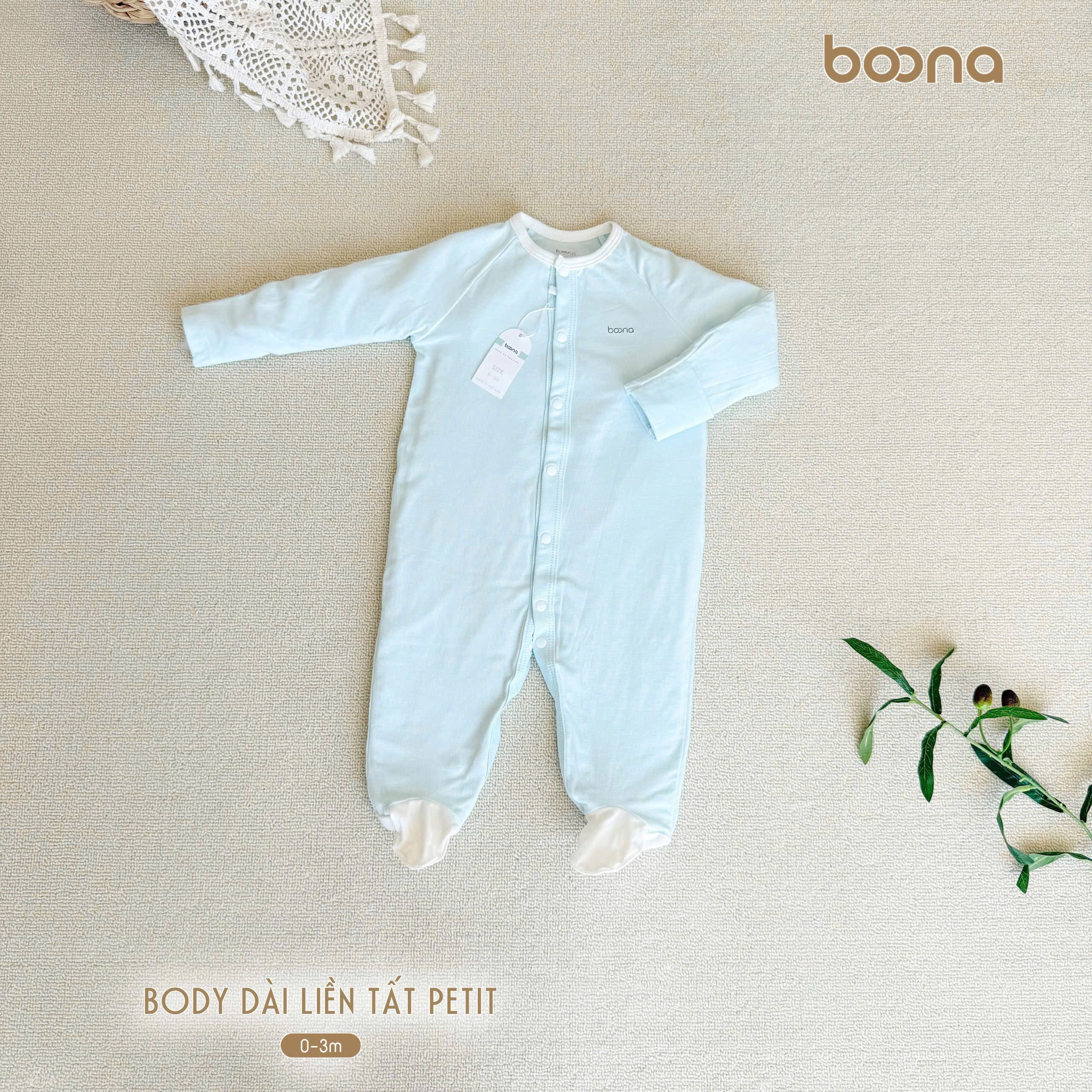 Body dài liền tất petit Boona (0-3M)