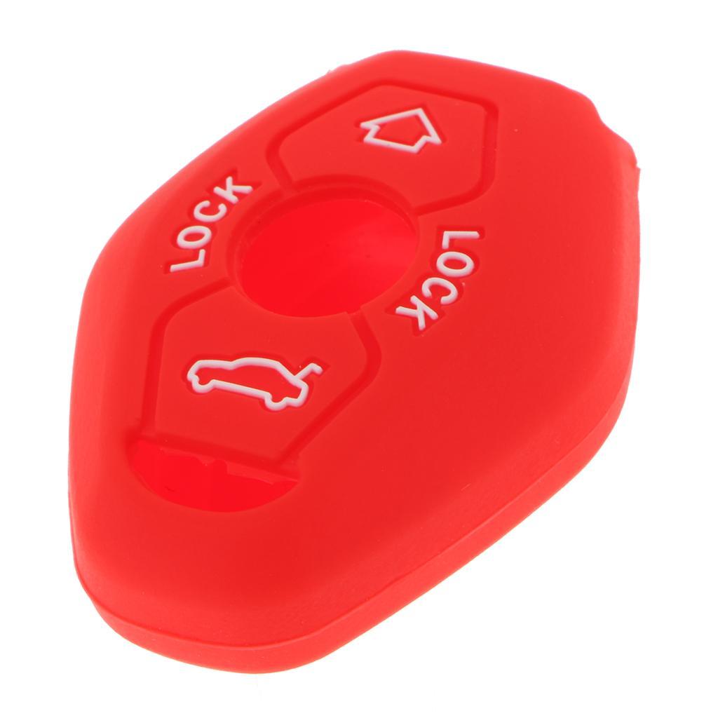 Silicone Car Remote Key Case  Buttons Auto Key Case For  Red