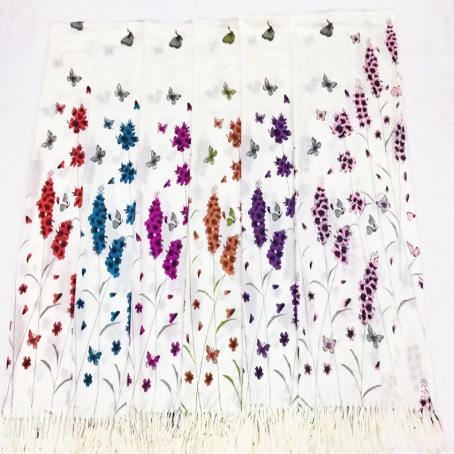 Khăn choàng cổ họa tiết hoa thanh lịch màu ngẫu nhiên