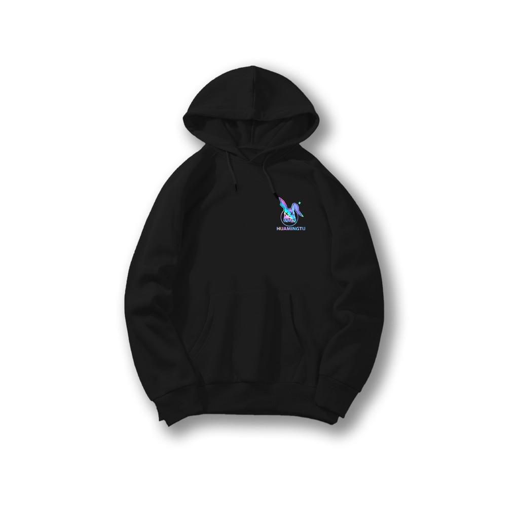 Áo hoodie Unisex dạ quang - Áo khoác nỉ phản quang họa tiết Thỏ Huamingtu in cao cấp