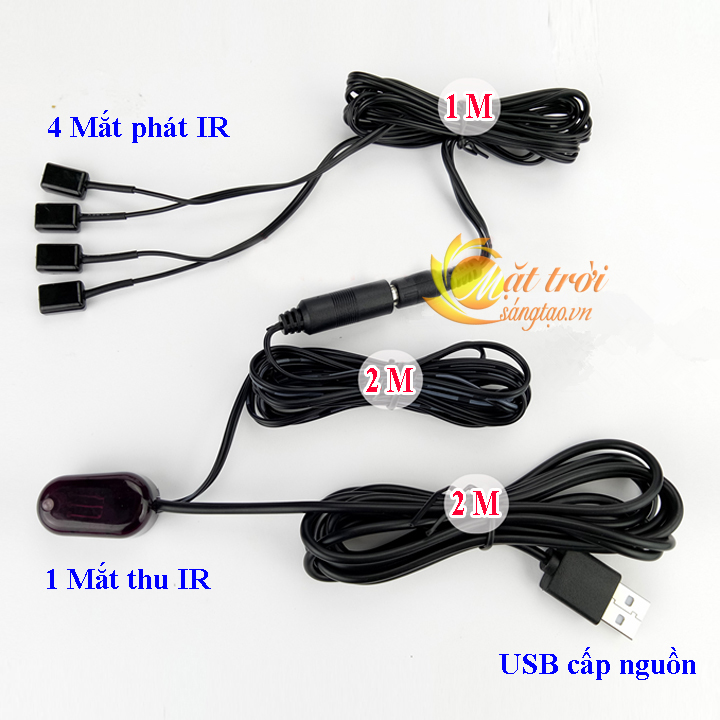 Bộ chuyển tiếp, mở rộng tín hiệu điều khiển hồng ngoại IR V1 (remote tivi, đầu máy…) 1 mắt thu - 1 mắt phát