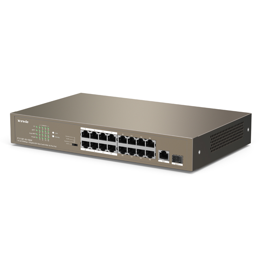 PoE Switch Tenda TEF1118P - Hàng Chính Hãng