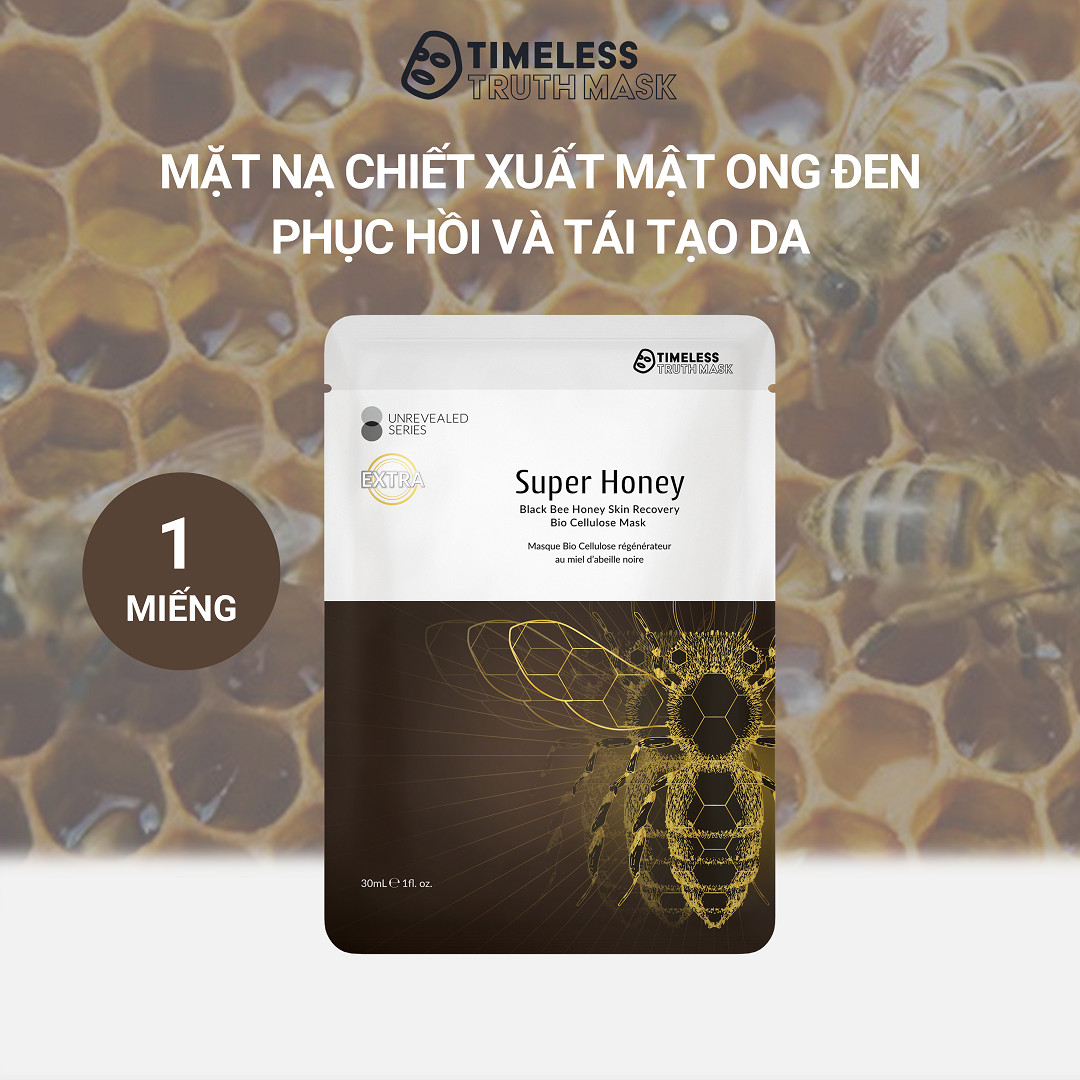 Mặt nạ Bio Chiết Xuất Mật Ong Đen, Phục Hồi Da Săn Chắc, Tăng Cường Collagen TIMELESS TRUTH MASK Black Bee