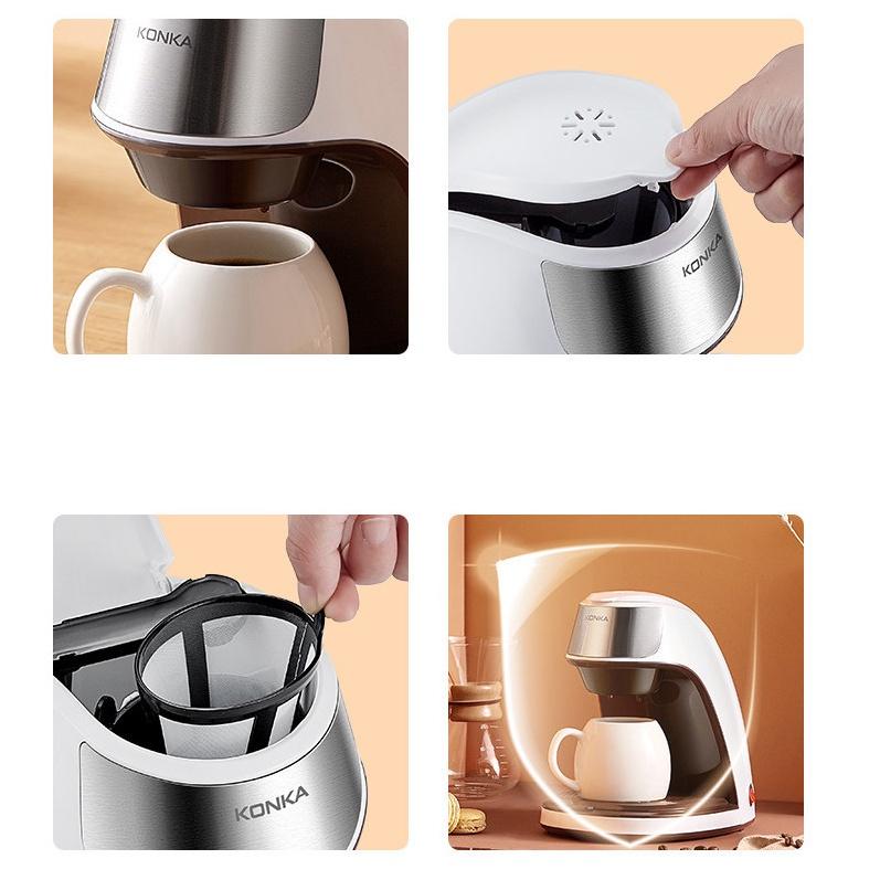 Máy Pha Cà Phê Mini Tự Động Đa Năng KONKA, Dùng Pha Trà, caphe,coffee, Dung Tích 0.3L, BH 18 tháng