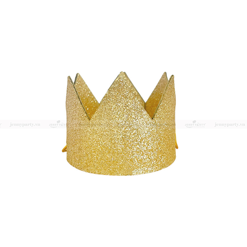 Nón Sinh Nhật - Vương Miện Nhũ Gold