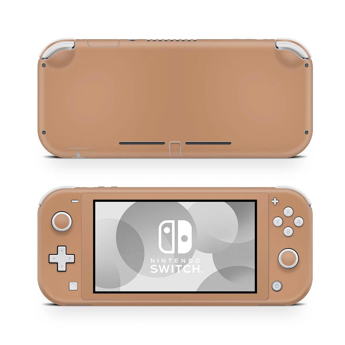 Skin decal dán Nintendo Switch Lite mẫu nâu nhạt (dễ dán, đã cắt sẵn)
