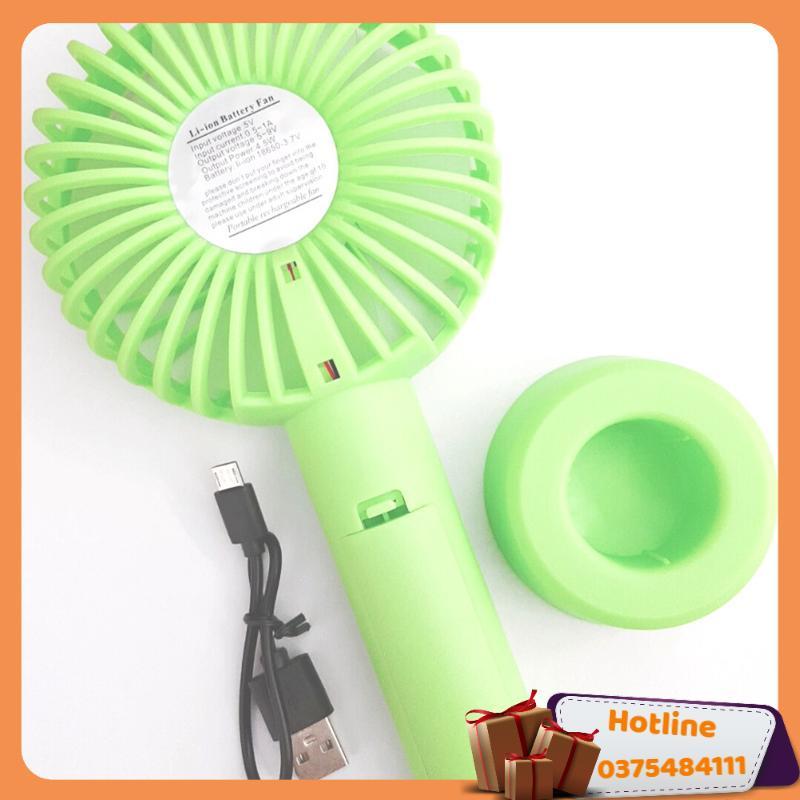 Quạt Mini Cầm Tay Có Đế Siêu Hot (Màu Ngẫu Nhiên) - Hàng Loại 1