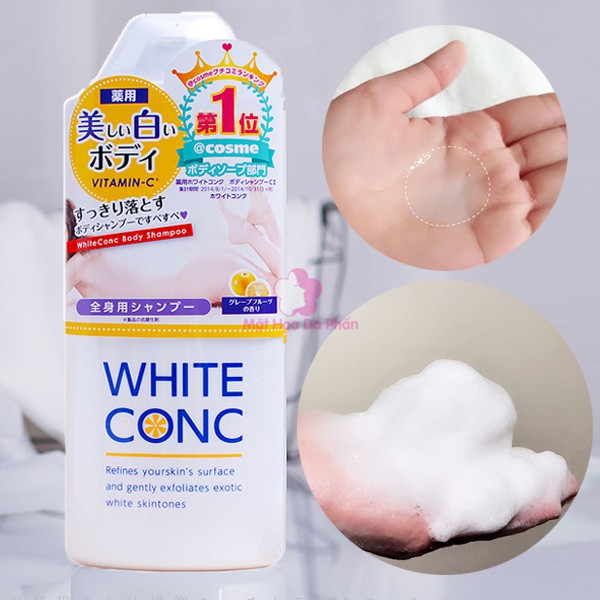 Sữa Tắm White Conc Body Nhật Bản Dưỡng Da Trắng Hồng, 360ml