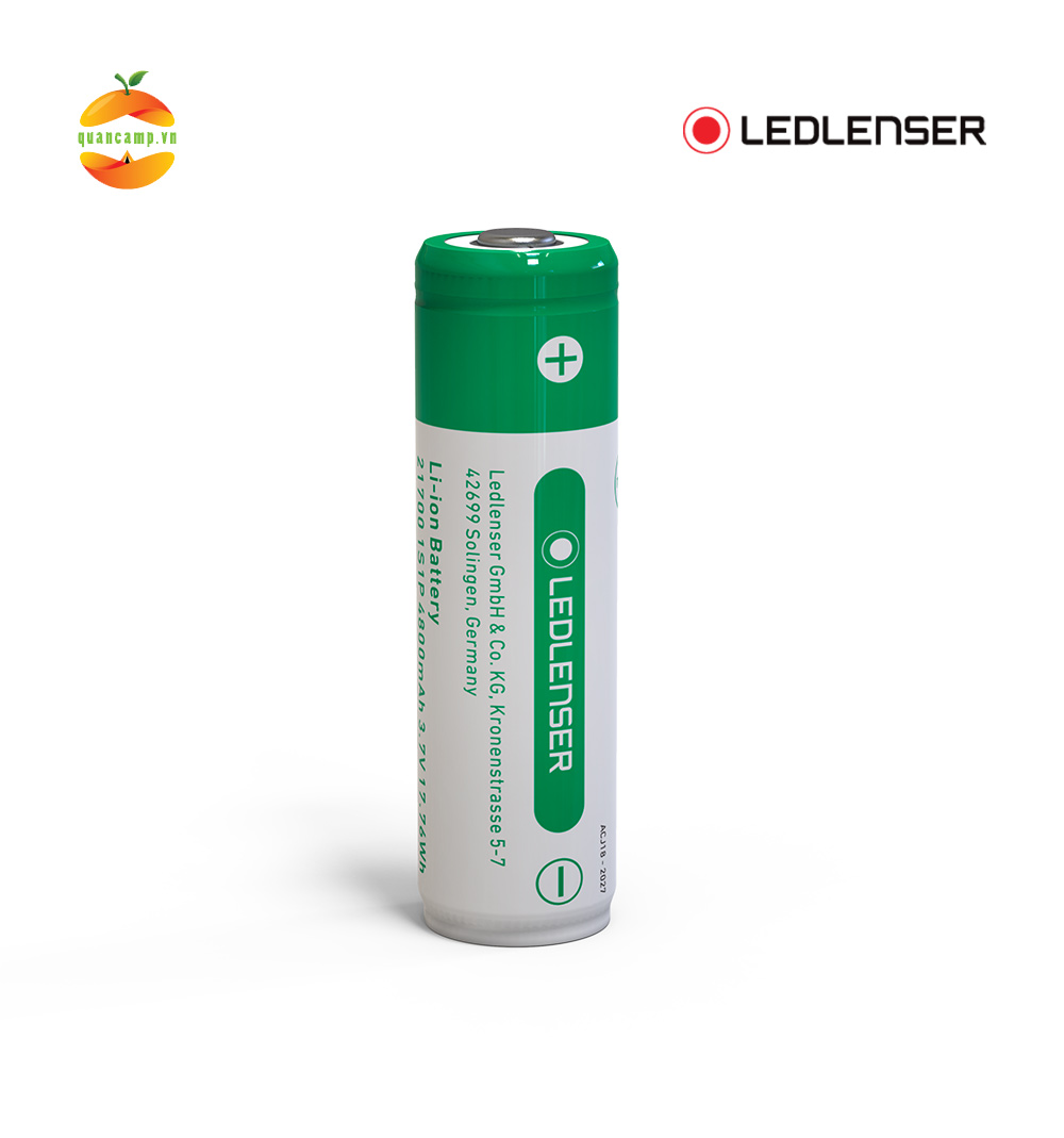 Phụ kiện Pin sạc Lithium - ion Ledlenser 4800 mAh 3.7 volt 21700 dành cho đèn pin H7R Core, H7R Work, H7R Signature, P7R