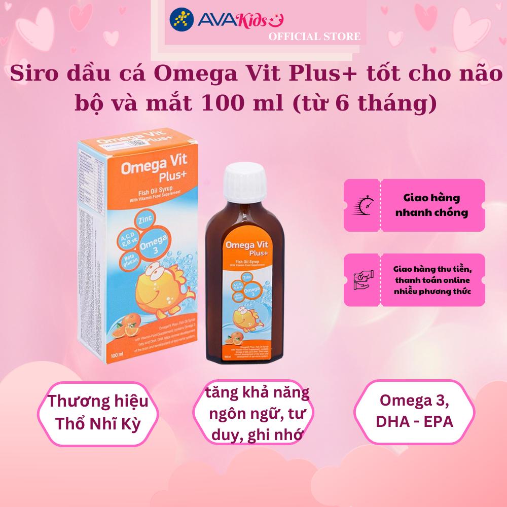 Siro dầu cá Omega Vit Plus+ tốt cho não bộ và mắt 100 ml (từ 6 tháng)