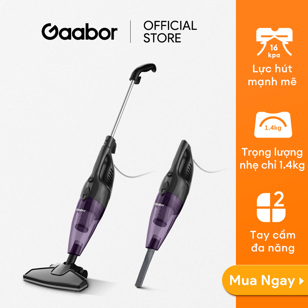 Máy hút bụi Gaabor GVCW-M15A02 lực hút siêu mạnh 16000Pa cầm tay nhỏ gọn bộ lọc 3 lớp sạch sâu - Hàng chính hãng