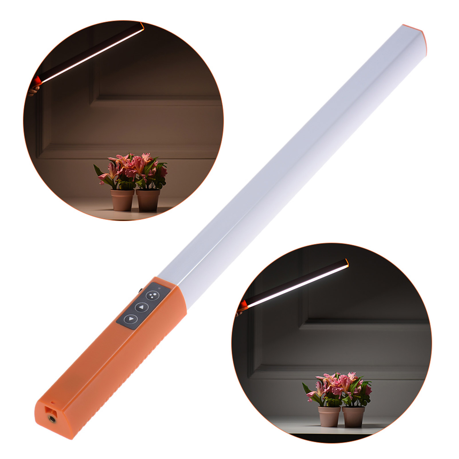 Đèn LED chụp ảnh cầm tay Video ánh sáng băng,Gậy có thể điều chỉnh độ sáng và nhiệt độ màu tích hợp