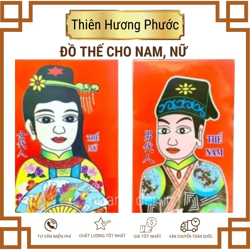 Đồ thế nam nữ màu 10bộ cúng sao tam tai giải hạn bệnh tật, đêm giao thừa, thôi nôi, đầy tháng