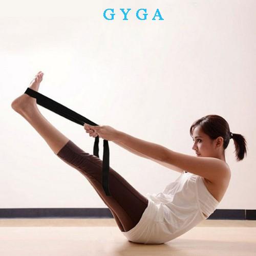 Dây đai yoga cotton dài 1,8m nhiều màu sắc có khoá kim loại có thể điều chỉnh hỗ trợ an toàn không trơn trượt