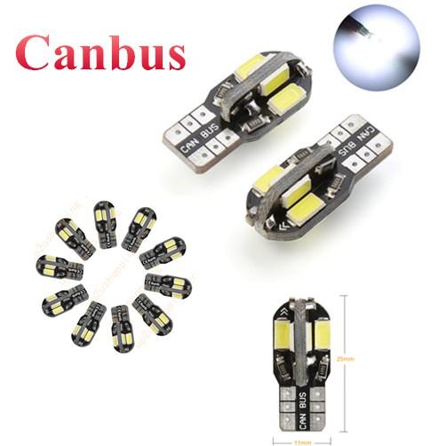 10 cái Bóng đèn Xe hơi T10 LED Trắng 5730 8SMD 12V Xe Bên Nêm Ánh sáng Trắng Ánh sáng Xe Nội thất Bóng đèn Kiểu dáng Xe hơi