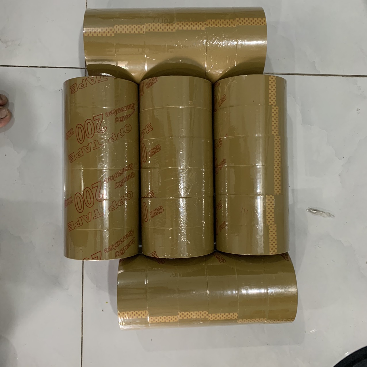 combo 5 cây ( 30 Cuộn] Băng Keo Đục, Băng Dính Dán Thùng T (6 x 100 Yards)1 kg