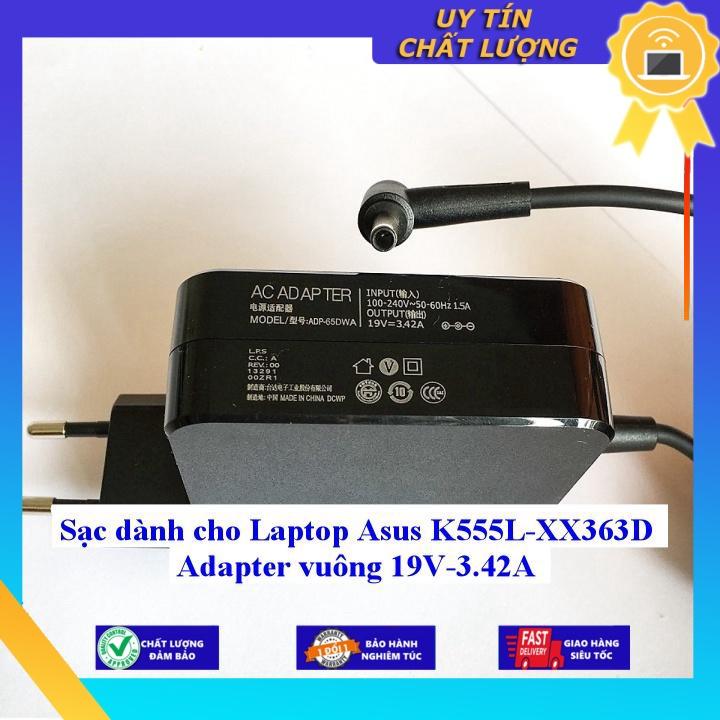 Sạc dùng cho Laptop Asus K555L-XX363D Adapter vuông 19V-3.42A - Hàng Nhập Khẩu New Seal