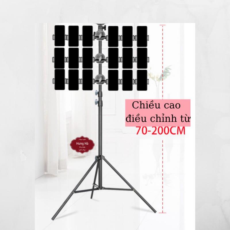 Cây live giá đỡ điện thoại livestream,quay tiktok 3 chân tripod cao từ 70cm đến 2m cho nhiều kẹp điện thoại thông minh