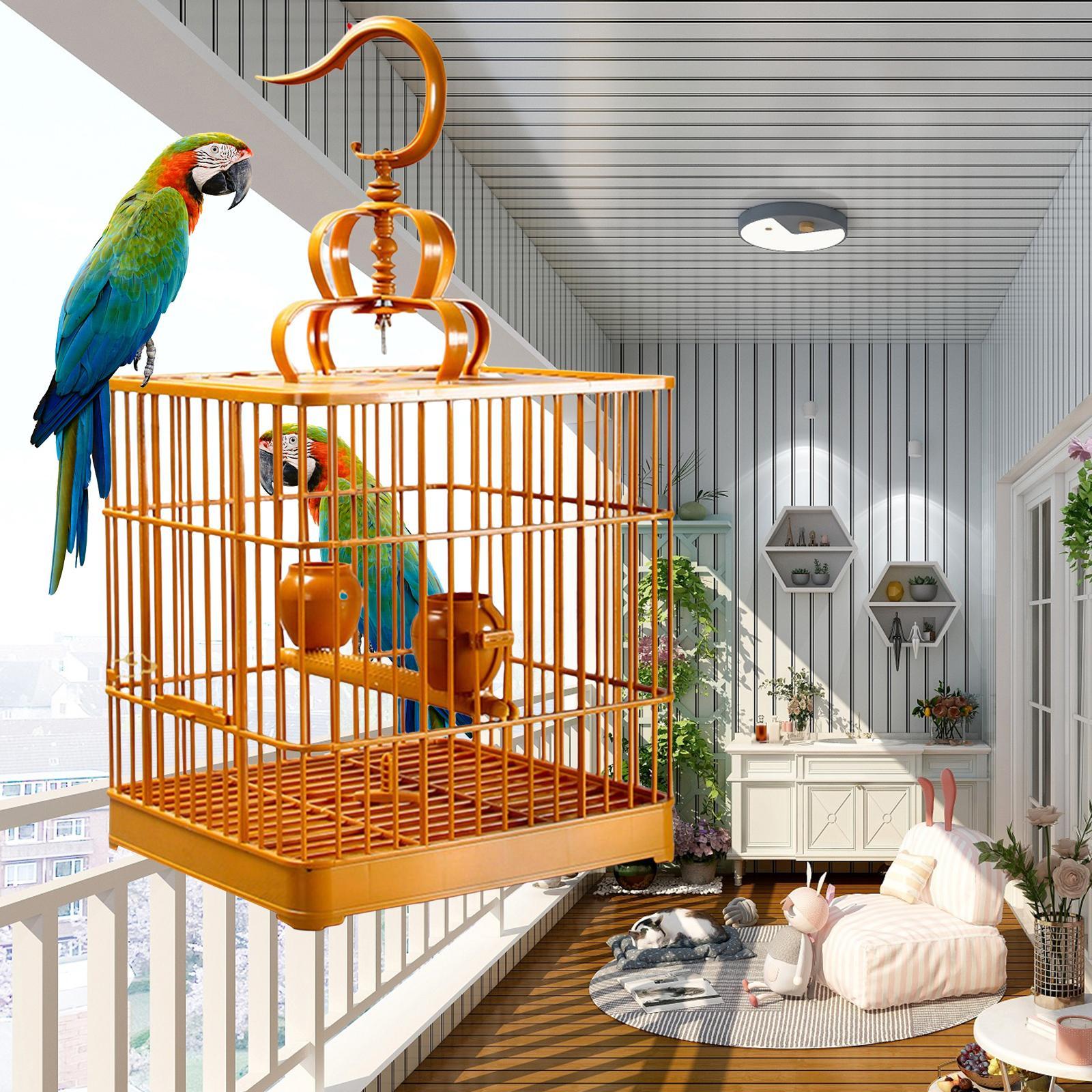 Durable Bird Cage Assembly Breathable Hanging House for Parrot Finches
