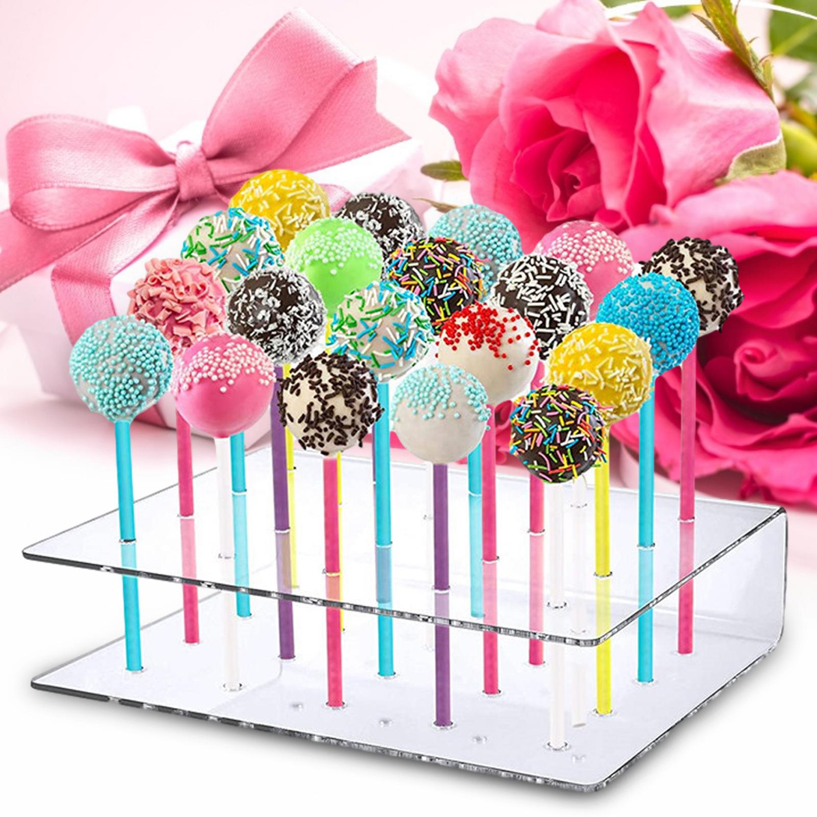 2 Cái Đế Kẹo Mút 20 Lỗ Đế Bánh Pop Đế Kẹo Mút Trong Suốt Giá Đỡ Acrylic Popcake Giá Gậy Đế Bánh Pop Cho Kẹo Trang Trí Sinh Nhật