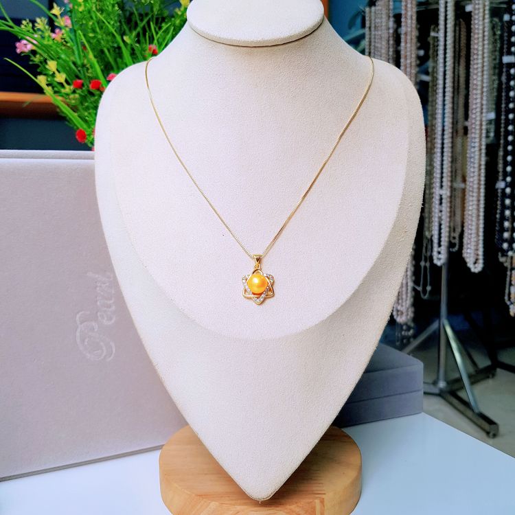 Mặt Dây Chuyền Ngọc Trai Nước Ngọt Thiên Nhiên Cao Cấp - Ngôi Sao May Mắn - Trang Sức Cô Tấm - STAR PEARL - CTJ3411
