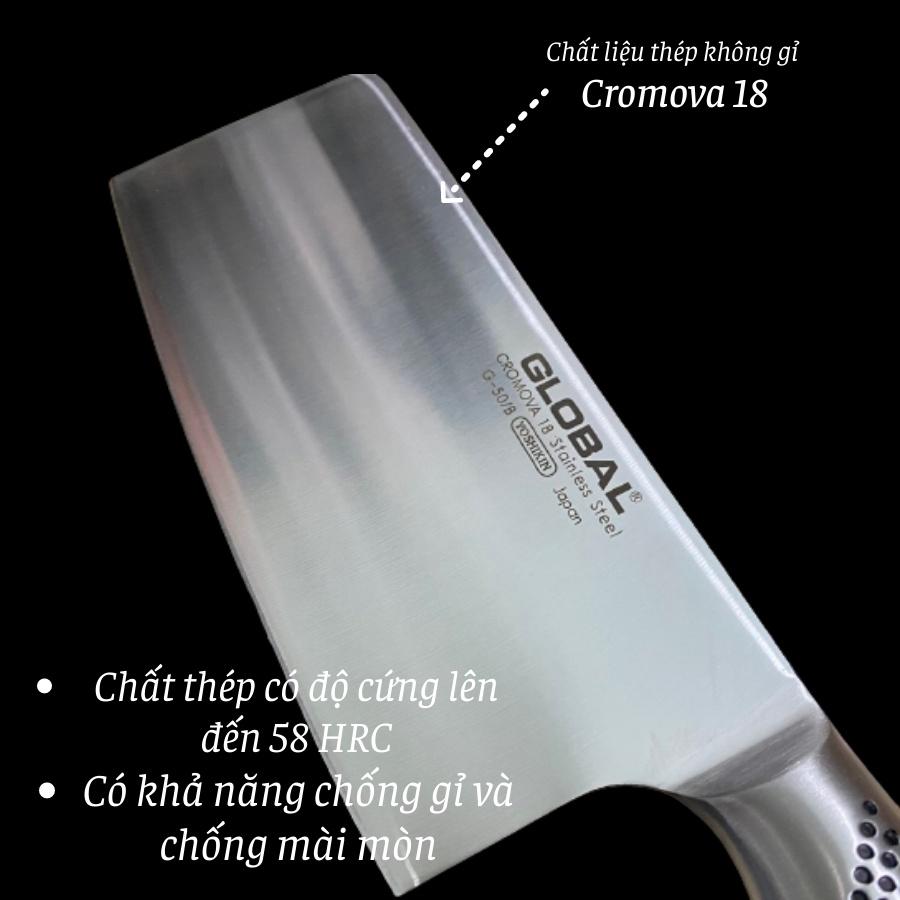 Dao Nhật Chặt Xương Global G - 50 Meat Cleaver - Dao Nhật Bản Cao Cấp (350mm) Chất Liệu Thép Không Gỉ