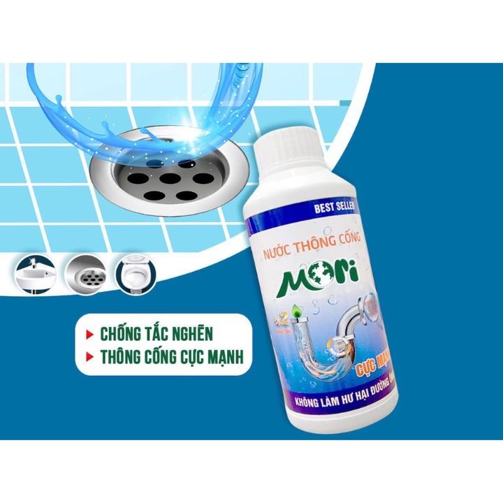 NƯỚC THÔNG CỐNG MORI PHÂN HỦY NHANH CHÓNG MỌI CHẤT BẨN TRONG ĐƯỜNG ỐNG, CHAI 500ML