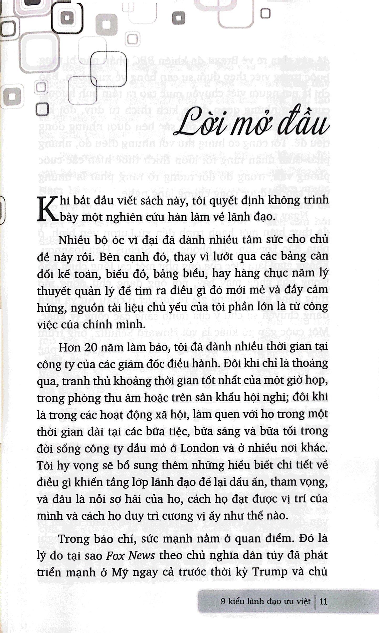 9 Kiểu Lãnh Đạo Ưu Việt