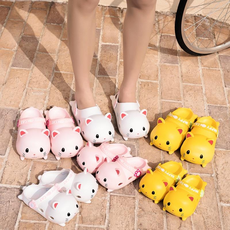 DÉP MÈO dễ thương HOT TIKTOK dành cho người lớn và trẻ em [H63] mẫu 2022 size từ 36 đến 41 LUCKY SHOES VN - Dép nữ nhà tắm