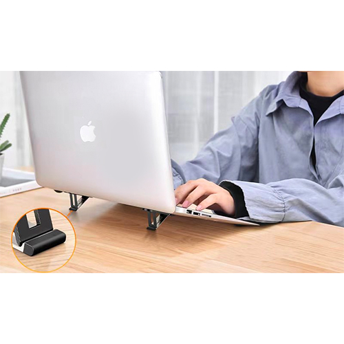 Stand dán cố định kê cao tản nhiệt Macbook 2 mảnh 6 nấc Kickflip OATSBASF Lucas - Hàng Chính Hãng